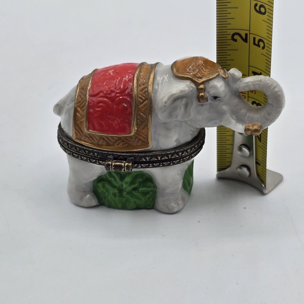 VINTAGE Midwest of Cannon Falls PHB Collection Elephant Hinged Trinket Box - Picture 6 of 8